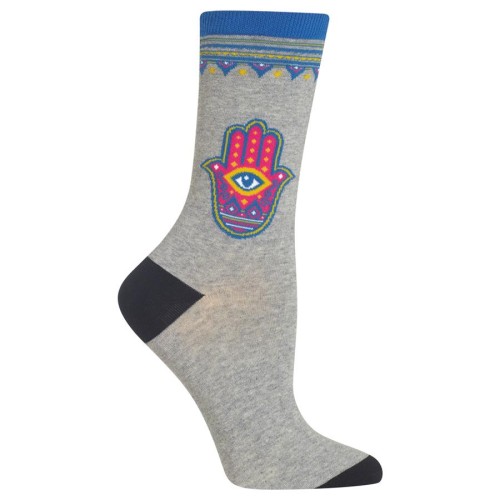 HotSox Womens Hamsa Socks, Sweatshirt Grey Heather, 1 Pair, Womens Shoe 4-10 HotSox Womens Hamsa Socks, Sweatshirt Grey Heather, 1 Pair, Womens Shoe 4-10