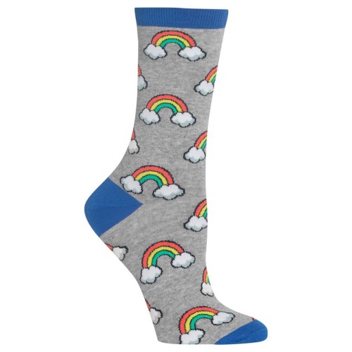 HotSox Womens Rainbow Socks, Sweatshirt Grey Heather, 1 Pair, Womens Shoe 4-10 HotSox Womens Rainbow Socks, Sweatshirt Grey Heather, 1 Pair, Womens Shoe 4-10