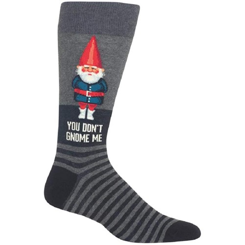 HotSox Womens You Dont Gnome Me Socks, Sweatshirt Grey Heather, 1 Pair, Womens Shoe 4-10 HotSox Womens You Dont Gnome Me Socks, Sweatshirt Grey Heather, 1 Pair, Womens Shoe 4-10