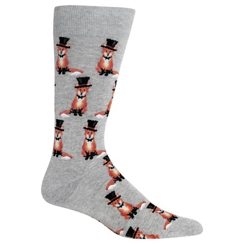 Hot Sox Men's Wedding Bliss Novelty Casual Crew Socks, Foxy Groom (Sweatshirt Grey), Shoe Size: 6-12 Hot Sox Men's Wedding Bliss Novelty Casual Crew Socks, Foxy Groom (Sweatshirt Grey), Shoe Size: 6-12