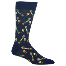 Hot Sox Men's Food and Booze Novelty Casual Crew Socks, Champagne Bottles (Navy), Shoe Size: 6-12 Hot Sox Men's Food and Booze Novelty Casual Crew Socks, Champagne Bottles (Navy), Shoe Size: 6-12