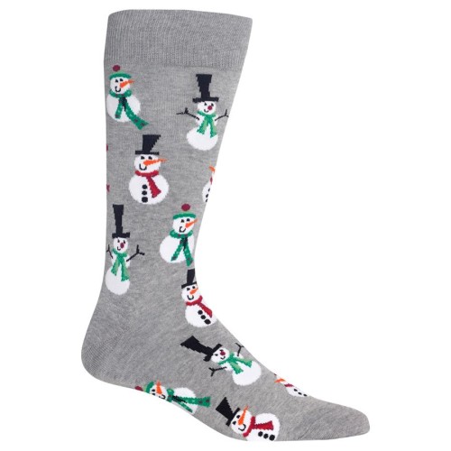 HotSox Mens Snowmen Socks, Sweatshirt Grey Heather, 1 Pair, Mens Shoe 6-12.5 HotSox Mens Snowmen Socks, Sweatshirt Grey Heather, 1 Pair, Mens Shoe 6-12.5