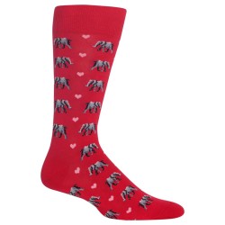 HotSox Mens Elephant Love Socks, Red, 1 Pair, Mens Shoe 6-12.5 HotSox Mens Elephant Love Socks, Red, 1 Pair, Mens Shoe 6-12.5