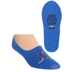 Hot Sox Men's Fun Novelty Liner Socks, Zero Pucks given (Blue), Shoe Size: 6-12 Hot Sox Men's Fun Novelty Liner Socks, Zero Pucks given (Blue), Shoe Size: 6-12