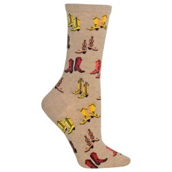 Hot Sox Boots Crew Socks, 1 Pair, Hemp Heather, Women's 4-10 Shoe Hot Sox Boots Crew Socks, 1 Pair, Hemp Heather, Women's 4-10 Shoe