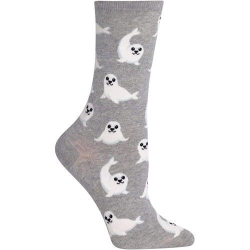 HotSox Womens Harp Seal Socks, Sweatshirt Grey Heather, 1 Pair, Womens Shoe 4-10 HotSox Womens Harp Seal Socks, Sweatshirt Grey Heather, 1 Pair, Womens Shoe 4-10