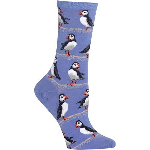 HotSox Womens Puffins Socks, Periwinkle, 1 Pair, Womens Shoe 4-10 HotSox Womens Puffins Socks, Periwinkle, 1 Pair, Womens Shoe 4-10