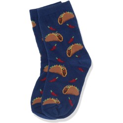 HotSox Kids Tacos Socks, Dark Blue, 1 Pair, Medium/Large HotSox Kids Tacos Socks, Dark Blue, 1 Pair, Medium/Large