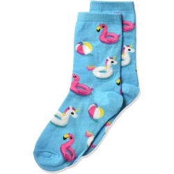 HotSox Kids Pool Floats  Socks, Aqua, 1 Pair, Medium/Large