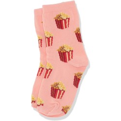 HotSox Kids Pop Corn Socks, Blush, 1 Pair, Small/Medium