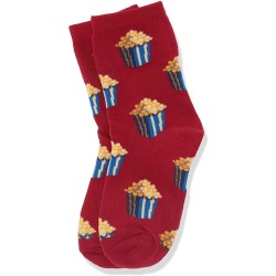 HotSox Kids Pop Corn Socks, Red, 1 Pair, Medium/Large