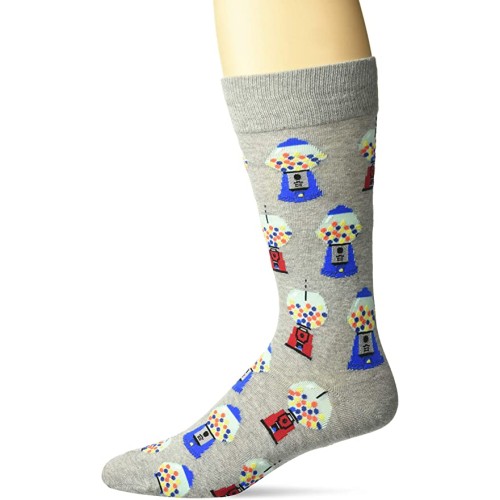 HotSox Mens Gumballs Socks, Grey Heather, 1 Pair, Mens Shoe Size 6-12.5 HotSox Mens Gumballs Socks, Grey Heather, 1 Pair, Mens Shoe Size 6-12.5