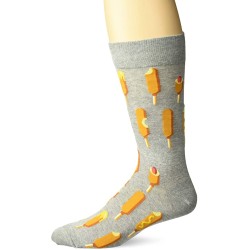 HotSox Mens Corndogs Socks, Grey Heather, 1 Pair, Mens Shoe Size 6-12.5 HotSox Mens Corndogs Socks, Grey Heather, 1 Pair, Mens Shoe Size 6-12.5