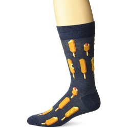 HotSox Mens Corndogs Socks, Denim Heather, 1 Pair, Mens Shoe Size 6-12.5 HotSox Mens Corndogs Socks, Denim Heather, 1 Pair, Mens Shoe Size 6-12.5