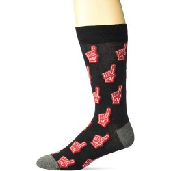 HotSox Mens Foam Finger Socks, Black, 1 Pair, Mens Shoe Size 6-12.5 HotSox Mens Foam Finger Socks, Black, 1 Pair, Mens Shoe Size 6-12.5