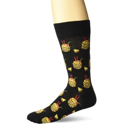 HotSox Mens Pineapple Drink Socks, Black, 1 Pair, Mens Shoe Size 6-12.5 HotSox Mens Pineapple Drink Socks, Black, 1 Pair, Mens Shoe Size 6-12.5