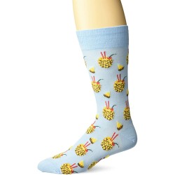 HotSox Mens Pineapple Drink Socks, Light Blue, 1 Pair, Mens Shoe Size 6-12.5 HotSox Mens Pineapple Drink Socks, Light Blue, 1 Pair, Mens Shoe Size 6-12.5