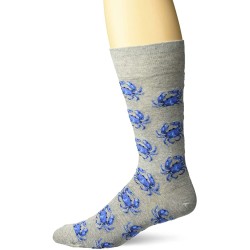 HotSox Mens Crabs Socks, Grey Heather, 1 Pair, Mens Shoe Size 6-12.5 HotSox Mens Crabs Socks, Grey Heather, 1 Pair, Mens Shoe Size 6-12.5