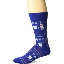 HOTSOX Mens Crew Socks Dentist 1 Pair, Dark Blue, Mens 8-12 Shoe HOTSOX Mens Crew Socks Dentist 1 Pair, Dark Blue, Mens 8-12 Shoe
