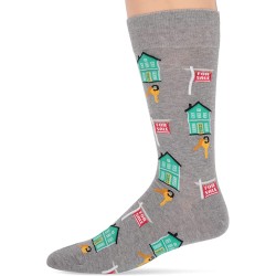 HOTSOX Mens Crew Socks Realtor 1 Pair, Grey Heather, Mens 8-12 Shoe HOTSOX Mens Crew Socks Realtor 1 Pair, Grey Heather, Mens 8-12 Shoe
