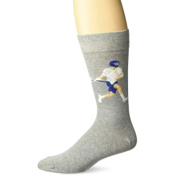 HotSox Mens Lacrosse Player Socks, Grey Heather, 1 Pair, Mens Shoe Size 6-12.5