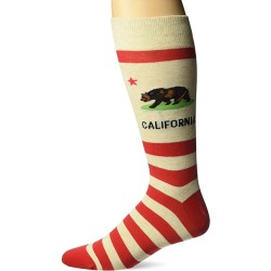 HotSox Mens California Socks, Natural Melange, 1 Pair, Mens Shoe Size 6-12.5