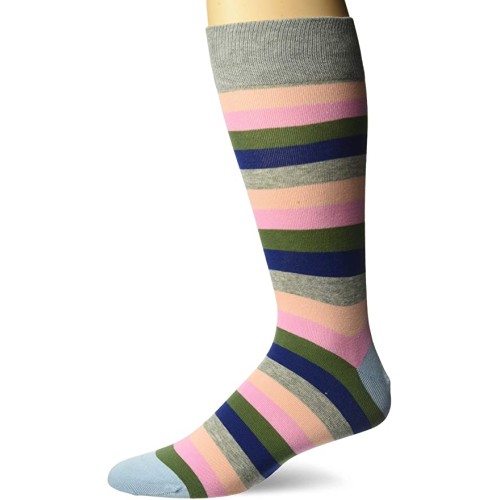 HotSox Mens Large Fun Stripe Socks, Grey Heather, 1 Pair, Mens Shoe Size 6-12.5 HotSox Mens Large Fun Stripe Socks, Grey Heather, 1 Pair, Mens Shoe Size 6-12.5