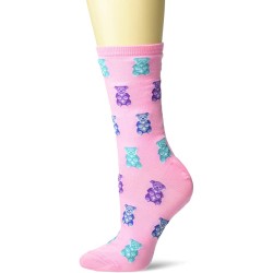 HotSox Womens Gummy Bears Socks, Pink, 1 Pair, Womens Shoe Size 4-10