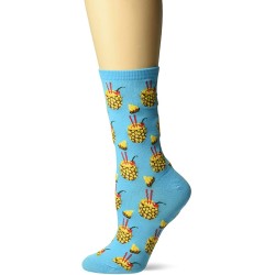 HotSox Womens Pineapple Drink Socks, Aqua, 1 Pair, Womens Shoe Size 4-10 HotSox Womens Pineapple Drink Socks, Aqua, 1 Pair, Womens Shoe Size 4-10