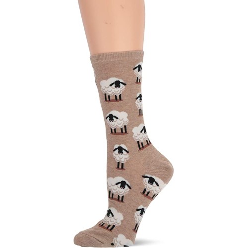 HotSox Womens Crabs Socks, Grey Heather, 1 Pair, Womens Shoe Size 4-10
