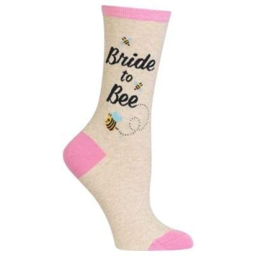 HotSox Womens Bride to Bee Socks, Natural Melange, 1 Pair, Womens Shoe Size 4-10 HotSox Womens Bride to Bee Socks, Natural Melange, 1 Pair, Womens Shoe Size 4-10