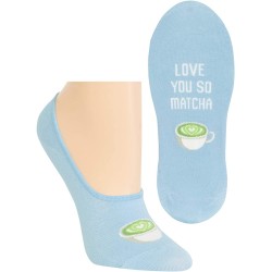HotSox Womens Love You So Matcha Socks, Light Blue, 1 Pair, Womens Shoe Size 4-10 HotSox Womens Love You So Matcha Socks, Light Blue, 1 Pair, Womens Shoe Size 4-10