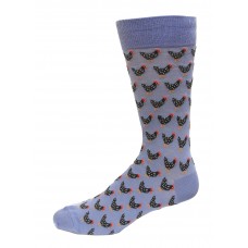 HOTSOX Mens Crew Socks Chicken and Egg 1 Pair, Slate, Mens 8-12 Shoe