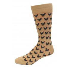 HOTSOX Mens Crew Socks Chicken and Egg 1 Pair, Hemp Heather, Mens 8-12 Shoe