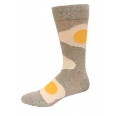 HOTSOX Mens Crew Socks Eggs 1 Pair, Grey Heather, Mens 8-12 Shoe