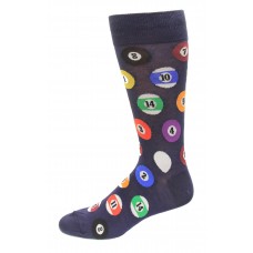 HOTSOX Mens Crew Socks Billiards 1 Pair, Navy, Mens 8-12 Shoe