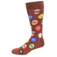 HOTSOX Mens Crew Socks Billiards 1 Pair, Burgandy, Mens 8-12 Shoe