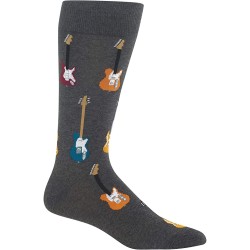 HOTSOX Mens Crew Socks Guitars 1 Pair, Charcoal, Mens 8-12 Shoe HOTSOX Mens Crew Socks Guitars 1 Pair, Charcoal, Mens 8-12 Shoe