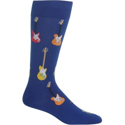 HOTSOX Mens Crew Socks Guitars 1 Pair, Blue, Mens 8-12 Shoe HOTSOX Mens Crew Socks Guitars 1 Pair, Blue, Mens 8-12 Shoe
