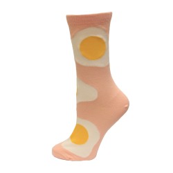 HOTSOX Womens Crew Socks Egg 1 Pair, Pale Red, Womens 4-10 Shoe