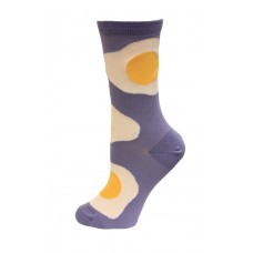 HOTSOX Womens Crew Socks Egg 1 Pair, Periwinkle Purple, Womens 4-10 Shoe