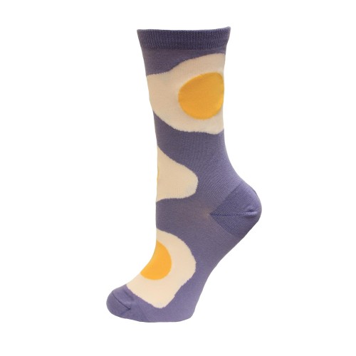 HOTSOX Womens Crew Socks Egg 1 Pair, Periwinkle Purple, Womens 4-10 Shoe