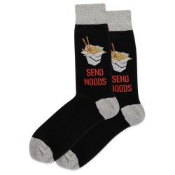 HotSox Send Noods Socks, Black, 1 Pair, Men Shoe 6-12.5 HotSox Send Noods Socks, Black, 1 Pair, Men Shoe 6-12.5