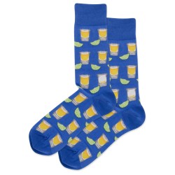 HotSox Tequila Shots Socks, Blue, 1 Pair, Men Shoe 6-12.5