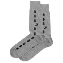 HotSox Ants Socks, Grey Heather, 1 Pair, Men Shoe 6-12.5