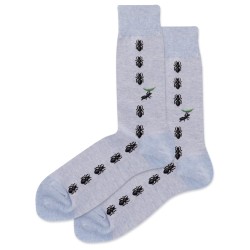 HotSox Ants Socks, Blue Heather, 1 Pair, Men Shoe 6-12.5