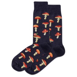 HotSox Mushrooms Socks, Denim Heather, 1 Pair, Men Shoe 6-12.5 HotSox Mushrooms Socks, Denim Heather, 1 Pair, Men Shoe 6-12.5