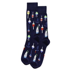 HotSox Buoy Socks, Navy, 1 Pair, Men Shoe 6-12.5