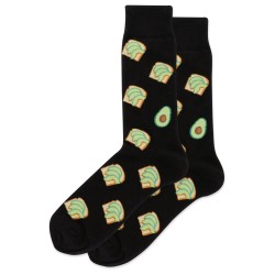 HotSox Avocado Toast Socks, Black, 1 Pair, Men Shoe 6-12.5 HotSox Avocado Toast Socks, Black, 1 Pair, Men Shoe 6-12.5