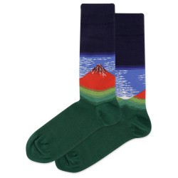 HotSox Fuji, Mountains In Clear Weather Socks, Navy, 1 Pair, Men Shoe 6-12.5